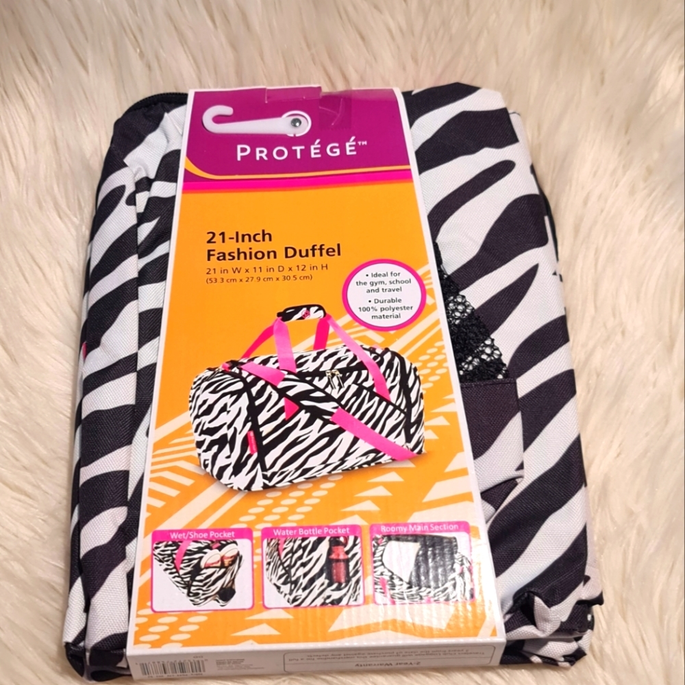 Duffel Bag 21 inch Zebra Design